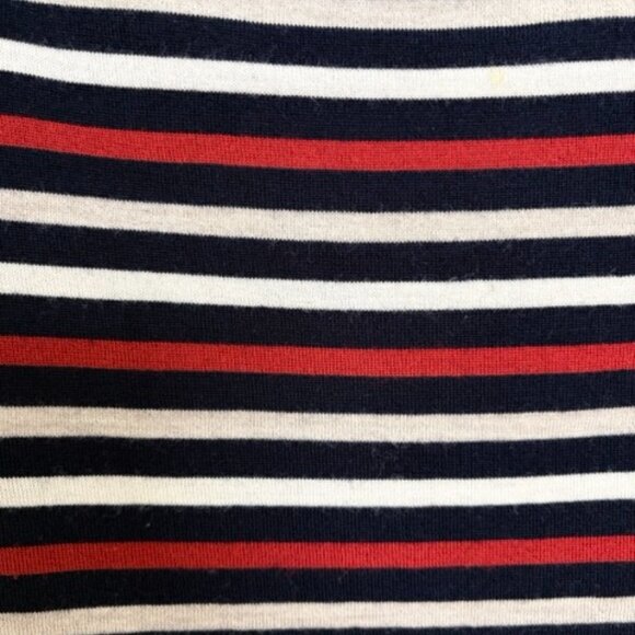 Theory Striped Boat Neck Sweater (Large) - Picture 2 of 4